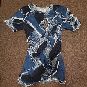 Nazomi ishiguro distressed jean dress